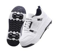 ENEN Zapatos con Ruedas para Niños y Niñas | Zapatillas con 4 Ruedas ,Zapatillas de Skateboard Correr al Aire Libre Retráctil de Patinaje sobre Ruedas Multiusos 2 en 1