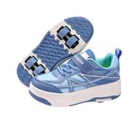 ENEN Zapatos con Ruedas para Niños y Niñas | Zapatillas con 4 Ruedas ,Zapatillas de Skateboard Correr al Aire Libre Retráctil de Patinaje sobre Ruedas Multiusos 2 en 1