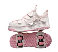 ENEN Zapatos con Ruedas para Niños y Niñas | Zapatillas con 4 Ruedas ,Zapatillas de Skateboard Correr al Aire Libre Retráctil de Patinaje sobre Ruedas Multiusos 2 en 1
