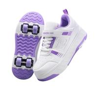 ENEN Zapatos con Ruedas para Niños y Niñas | Zapatillas con 4 Ruedas ,Zapatillas de Skateboard Correr al Aire Libre Retráctil de Patinaje sobre Ruedas Multiusos 2 en 1