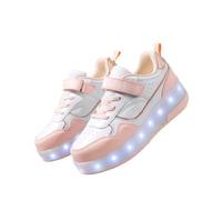 ENEN Zapatos con Ruedas Zapatillas con 2 Ruedas para niños y niña,Zapatillas de Correr al Aire Libre de Patinaje sobre Ruedas multifuncionales en Dos (003 Rosa,34)