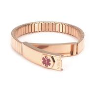 EnerCoppeX SOS Medical Alert PersonalizedID Pulsera de acero inoxidable para todas las personas para viajar y diario en caso de urgencia, 7.09 inches, Acero inoxidable