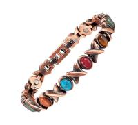 EnerCoppeX Tobillera magnética de cobre puro 99,99% para mujer, 3500 Gauss, tobillera magnética adecuada para viajes y fiestas (A)