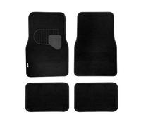 Enerfero Alfombrillas Coche,Juego Alfombrillas Coche Goma Universales Alfombra de Moqueta para Vehículo, Antideslizantes 4 Piezas,Delanteras 64x44cm,Traseras 43x30cm Negro