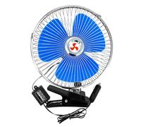 Enerfero Mini Ventilador, 24 V Clip-On Refrigeración Ventilador, Oscilante 180 Grados Giratorio(Azul)