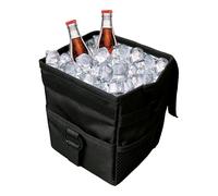 Enerfero Papelera de coche con tapa Bolsa de basura de coche para colgar con bolsillos de almacenamiento plegable y portátil, organizador de coche a prueba de fugas, multiusos de gran capacidad de 11L