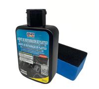 Enerfero-Restaurador De Plasticos Coche,Limpieza Coche,Renovador de Plásticos y Gomas para Automóviles,Restaurador Gomas Viejas Recupera Brillo Interior,180ml+Esponja Premium (2, 180ml)