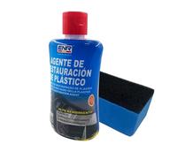 Enerfero-Restaurador De Plasticos Coche,Limpieza Coche,Renovador de Plásticos y Gomas para Automóviles,Restaurador Gomas Viejas Recupera Brillo Interior,180ml+Esponja Premium (1, 200ml)