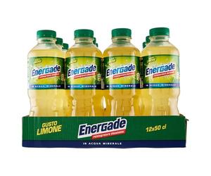 Energade, Bebida reabastecedora 12 x 0,5 L, sabor limón, con sales minerales, perfecta para la actividad física, formato sobre la marcha para la hidratación post-deporte