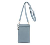 Energather Bolso para teléfono móvil, piel sintética suave, bolso bandolera para mujer, funda para teléfono móvil, con se puede separar los hombros, cinturón para compras, citas, paseos, azul, small