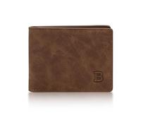 Energather Cartera Hombre, Carteras para Hombre PU con Múltiples Compartimentos para Hombres, Cartera Bifold Portátil con Cierre de Cremallera para Billetes, Tarjetas de Crédito, Cambio