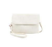 Energather Crossbody Bags Damen PU Leder Crossbody Bags für Frauen und Mädchen, Mini Women's Cross-Body Bags, kleine Schultertasche mit abnehmbaren Schultergurt für Reise, Arbeit, Blanco, S