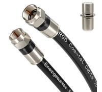 energeaster Cable coaxial RG6 de 6 pies con conector tipo F, extensor de cable coaxial, Internet de alta velocidad, banda ancha interior y antena de TV digital para satélite, antena, DVR, VCR, HDTV