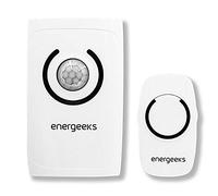 Energeeks - Alarma con Timbre 4 en 1 - Pulsador Inalámbrico - Detector de Movimiento y Alarma - Luz de Linterna - Protección del Hogar - Fácil Instalación - Sin Necesidad de App ni Conexión a Internet