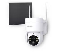 energeeks Atlas - Cámara Vigilancia Exterior WiFi - IP66-4 MP - Detección Movimiento/Sonido - Batería Recargable -Panel Solar 5W Incluido - Luces LED y Sirena