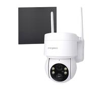 energeeks Atlas - Cámara Vigilancia Exterior WiFi - IP66-4 MP - Detección Movimiento/Sonido - Batería Recargable -Panel Solar 5W Incluido - Luces LED y Sirena