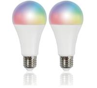 energeeks - Bombilla Inteligente LED - Multicolor RGB - Casquillo E27-14W - 1400 Lúmenes - Temperatura Ajustable - Wifi + Bluetooth - Compatible con Alexa y Google (Paquete de 2)