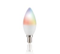 Energeeks - Bombilla Inteligente LED - Multicolor RGB - Formato Vela - Casquillo E14-5W - 470 Lúmenes - Temperatura Ajustable - Wifi + Bluetooth - Compatible con Alexa y Google