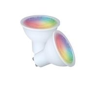energeeks - Pack 2 Bombillas Inteligentes LED - Multicolor RGB - Casquillo GU10-5W - 400 Lúmenes - Temperatura Ajustable - WiFi + Bluetooth - Compatible con Alexa y Google
