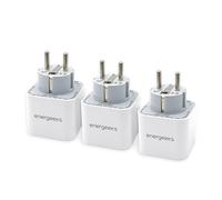 Energeeks - Pack 3 Enchufes WiFi Inteligentes - Medidor de Consumo Integrado - Tipo Schuko - 2,4 Ghz - 16A/3680W - 240V/60Hz - Control por App Móvil - Comandos de Voz - Compatible con Alexa y Google
