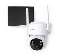Cámara de vigilancia Exterior Wifi - ENERGEEKS 4G para Exterior con Batería y Panel Solar PATROL, DCI 2K, 3 mp, Función de visión nocturna, Blanco