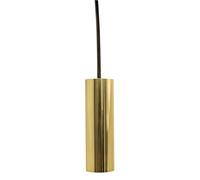 energeeks - Pendel Lámpara Techo Design - Casquillo E27 - Color Oro Brillo - Cable Liso Negro - Diseño Moderno - Elegante y Contemporáneo - Decoración Hogar - Ideal para Salón, Comedor, y Más
