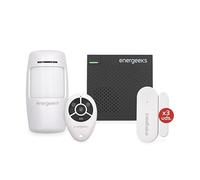 Energeeks - Sistema de Alarma WiFi - Protección Hogar - Incluye Sirena y Sensores de Movimiento/Apertura - hasta 60 Sensores Adicionales - Notificaciones App Móvil - Compatible con Alexa y Google