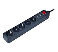 Gembird SPG5-C-10, 250 J, 5 salidas AC, Tipo F, 50/60, 16 A, 3 m