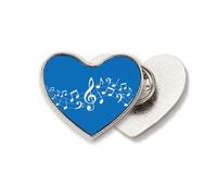 Energetic 5-le Staff - Broche de metal con diseño de corazón azul