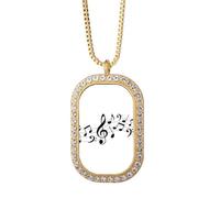 Energetic 5-le Staff - Collar con colgante de diamantes y cristales dorados