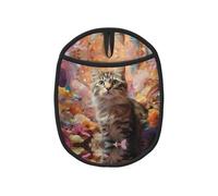 Energetic Cat - 1 alfombrilla de silicona para horno multifuncional impresa (1/2 paquete), adecuada para mujeres y hombres