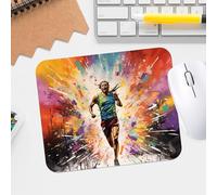 Energetic Finish Line Runner - Alfombrilla de mouse de escritorio con textura premium, impermeable, antideslizante con borde cosido, diseño de juegos y oficina