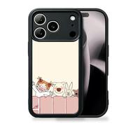 Energetic Girl and Cute Pets phone case Fall protection TPU for iPhone 14