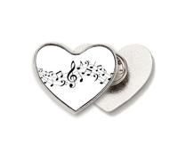 Energetic Music 5-le Staff - Broche de metal con diseño de corazón