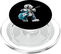 Energetic Polar Bear Rocker Tocando la Guitarra eléctrica PopSockets PopGrip para MagSafe