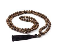 Energía 6 8 10mm Collar de cuentas de madera original 108 Mala Rosario Collares de yoga for mujeres Hombres Vintage Meditación Bendición Borla Joyería Budismo tibetano Budista Pandita Beads Oración (