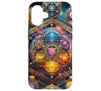 Energía Kundalini con Geometría Sagrada Tierra Cubo de Metatrón Carcasa para iPhone 16
