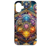 Energía Kundalini con Geometría Sagrada Tierra Cubo de Metatrón Carcasa para iPhone 16 Plus