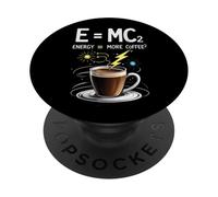 energía más café e mc2 PopSockets PopGrip Adhesivo