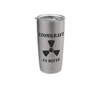 Energía nuclear Sí, por favor, apoyo a la energía nuclear Vaso térmico de acero inoxidable de doble pared