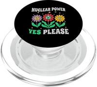 Energía Nuclear Sí por Favor Flores Sonrientes Energía Limpia PopSockets PopGrip para MagSafe