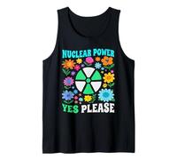 Energía Nuclear Sí por Favor Limpia Energía Floral Camiseta sin Mangas