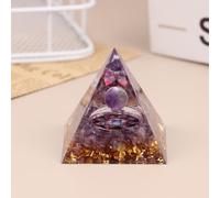 Energía pirámide orgonita Reiki amatista natural peridoto Reiki chakra meditación herramienta decoración de la habitación
