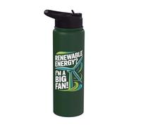 Energía renovable Soy un gran fan Sostenible Stainless Steel Insulated Water Bottle