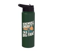 Energía renovable Soy un gran fanático - Funny Earth Day Stainless Steel Insulated Water Bottle
