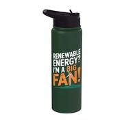 Energía renovable Soy un gran fanático - Funny Earth Day Stainless Steel Insulated Water Bottle
