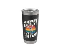 Energía renovable Soy un gran fanático - Funny Earth Day Vaso térmico de acero inoxidable de doble pared
