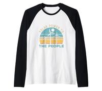 Energía Solar para El Pueblo Retro Energía Renovable Camiseta Manga Raglan