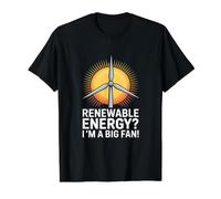¿Energías renovables? ¡Soy un Gran Fan! Camiseta gráfica económica, Hombre, Negro, L