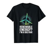 ¿Energías renovables? ¡Soy un Gran Fan! Camiseta gráfica económica, Hombre, Negro, L
